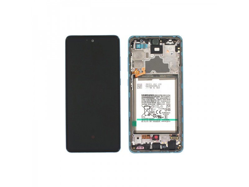 LCD displej + rámeček + baterie pro Samsung Galaxy A72 4G A725F modrá (Service Pack) (GH82-25542B) - obrázek produktu