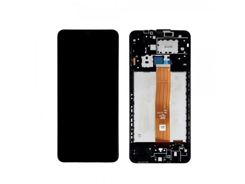 LCD displej + rámeček pro Samsung Galaxy A12 Nacho A127 černá (Service Pack) (GH82-26485A) - obrázek produktu
