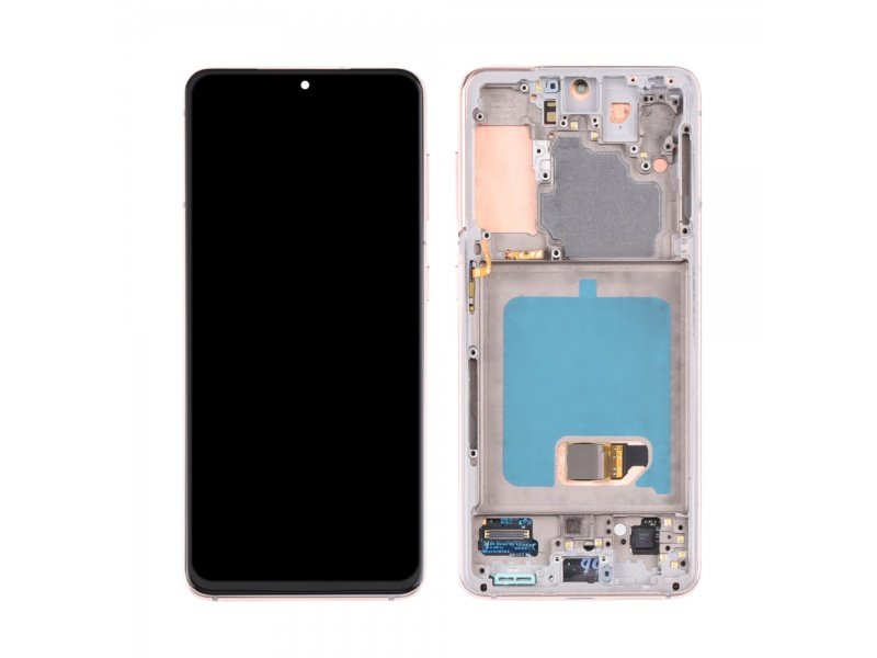 LCD displej + rámeček pro Samsung Galaxy S21 5G SM-G991 bez kamery Šedá (Service pack) (GH82-27255A) - obrázek produktu