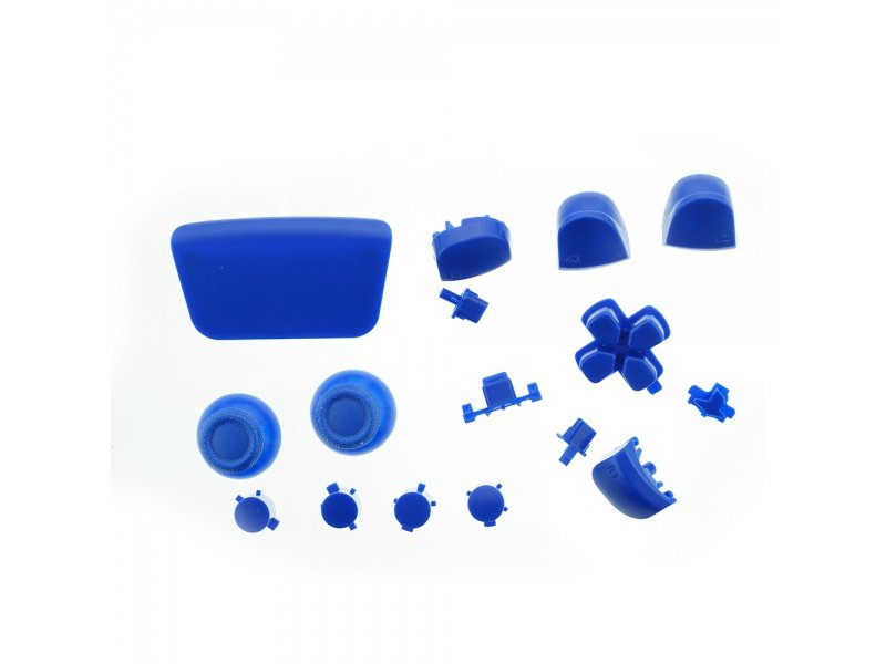 PS5 náhradní plastová tlačítka 16ks tmavě modrá - obrázek produktu