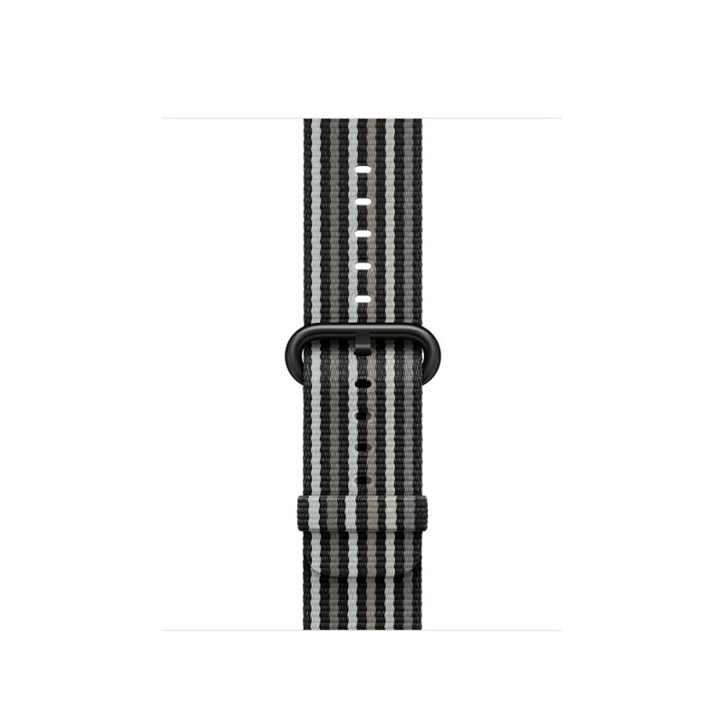 Watch Acc/ 38/ Black Stripe Woven Nylon - obrázek produktu