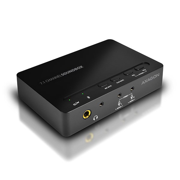 AXAGON ADA-71, USB2.0 - 7.1 audio SOUNDbox, SPDIF vstup/ výstup - obrázek č. 2