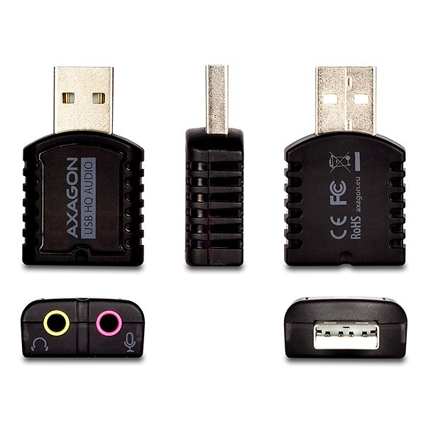 AXAGON ADA-17, USB 2.0 - externí zvuková karta HQ MINI, 96kHz/ 24-bit stereo, vstup USB-A - obrázek č. 5