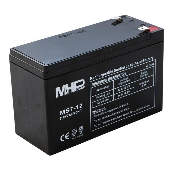 Pb akumulátor MHPower VRLA AGM 12V/ 7Ah (MS7-12) - obrázek produktu