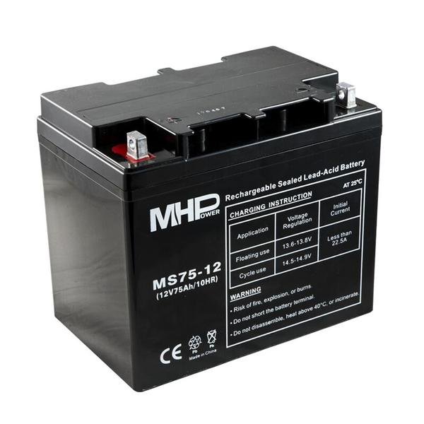 Pb akumulátor MHPower VRLA AGM 12V/ 75Ah (MS75-12) - obrázek produktu