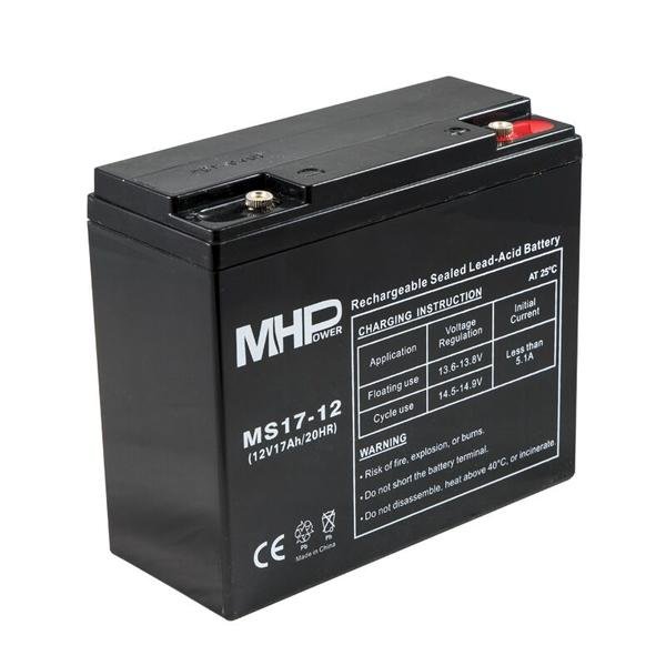 Pb akumulátor MHPower VRLA AGM 12V/ 17Ah (MS17-12) - obrázek produktu