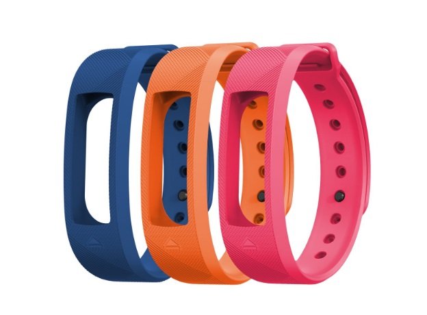 EVOLVEO FitBand B2, náhradní barevné pásky, 1x modrá, 1x oranžová a 1x růžová barva - obrázek produktu