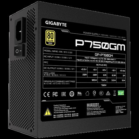 GIGABYTE P750GM/ 750W/ ATX/ 80PLUS Gold/ Modular/ Retail - obrázek č. 1