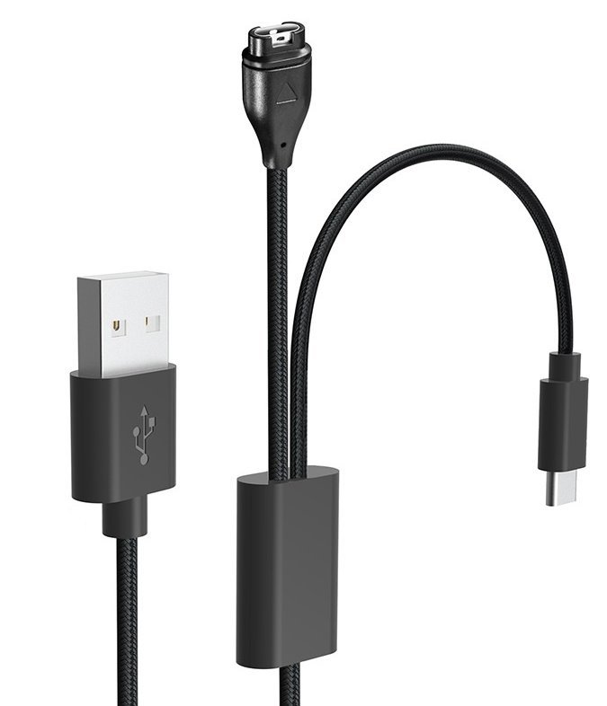 Tactical USB Nabíjecí a Datový Kabel 2v1 pro Garmin Fenix 7 + USB-C - obrázek produktu