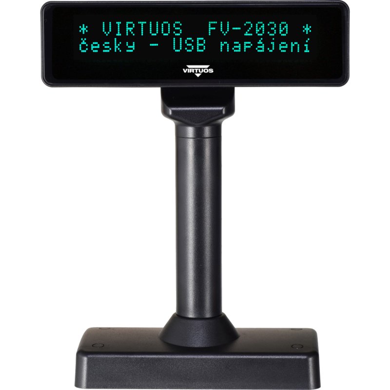 VFD zák.displej FV-2030B 2x20, 9mm,USB, černý - obrázek produktu