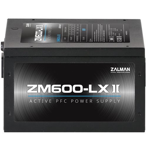Zdroj Zalman ZM600-LXII 600W eff. 85% ATX12V v2.31 Active PFC 12cm fan - obrázek produktu