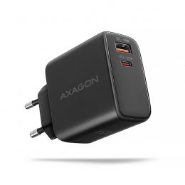 AXAGON ACU-PQ45 GaN nabíječka do sítě 45W, 2x port (USB-A + USB-C), PD3.0/ PPS/ QC4+/ SFC 2.0/ AFC/ Apple  (ACU-PQ45)