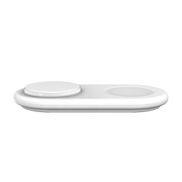 Belkin 2v1 Qi2 15W Magnetic Charging Pad, white  (WIZ021vfWH)