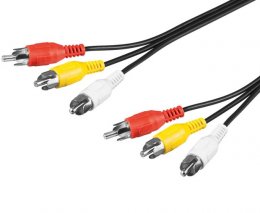 PremiumCord Kabel 3x CINCH-3x CINCH M/ M 3m  (kjackcmm3-3)