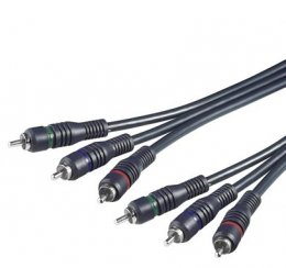 PremiumCord Kabel 3x CINCH-3x CINCH M/ M 2m HQ  (kjackcmm3hq-2)