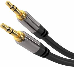PremiumCord HQ stíněný kabel stereo Jack 3.5mm - Jack 3.5mm M/ M 5m  (kjqmm5)