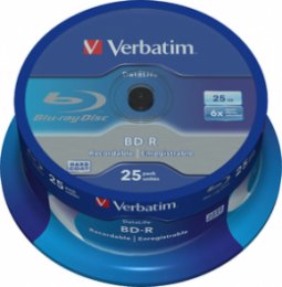 VERBATIM BD-R SL (6x, 25GB),NON-ID, 25 cake  (43837)