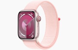 Apple Watch S9 Cell/ 45mm/ Pink/ Sport Band/ Light Pink  (MRMM3QC/A)
