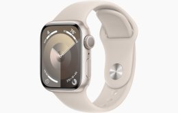 Apple Watch S9/ 41mm/ Starlight/ Sport Band/ Starlight/ -S/ M  (MR8T3QC/A)