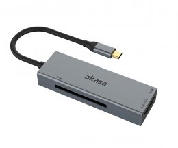 AKASA USB 3.2 Type-C čtečka karet  (AK-CR-09BK)