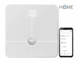 iGET HOME BODY B18 White - chytrá váha, aplikace Android/ iOS, Bluetooth, měří 18 parametrů  (B18)