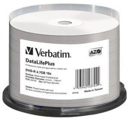 VERBATIM DVD-R (16xProfes. Print, 4,7GB), 50 cake  (43744)