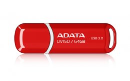 ADATA UV150/ 64GB/ 100MBps/ USB 3.0/ USB-A/ Červená  (AUV150-64G-RRD)