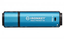 Kingston Ironkey Vault Privacy 50/ 512GB/ USB 3.2/ USB-A/ Modrá  (IKVP50/512GB)