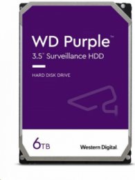 WD Purple/ 6TB/ HDD/ 3.5"/ SATA/ 5400 RPM/ 3R  (WD64PURZ)