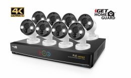 iGET HGNVK164908 - Kamerový UltraHD 4K PoE set, 16CH NVR + 8x IP 4K kamera, zvuk, SMART W/ M/ Andr/ iOS  (HGNVK164908)
