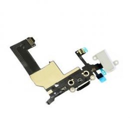 Napájecí a datový konektor s flex kabelem + audio konektor jack pro Apple iPhone 5 - černý (použitý) 