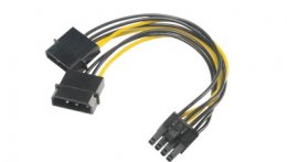 AKASA - 4-pin Molex na 6+2-pin PCIe adaptér  (AK-CBPW20-15)