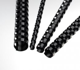 Plastové hřbety 8 mm, černé  (LAMRE21DR08N)