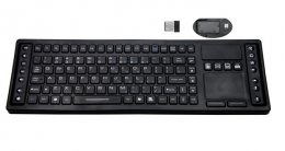 SK310-WL Průmyslová silikonová bezdrátová klávesnice s touchpadem, CZ, USB, IP68  (SK310-WL)