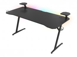 Genesis Holm 510 RGB - herní stůl s RGB podsvícením, 160x75cm, 3xUSB 3.0, bezdrátová nabíječka  (NDS-1732)