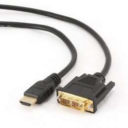 Kabel HDMI-DVI 0,5m,M/ M stín., zlacené konekt. 1.3  (CC-HDMI-DVI-0.5M)