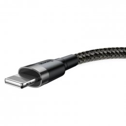 Baseus datový kabel Cafule Lightning 0,5m 2,4A šedo-černý  (6953156274938)