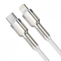 Baseus Datový kabel Cafule USB-C/ Lightning PD 20W 1m bílý  (6953156202078)