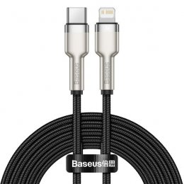 Baseus Datový kabel Cafule USB-C/ Lightning PD 20W 2m černý  (6953156202108)