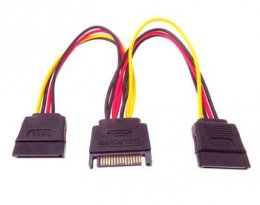 PremiumCord Napájecí kabel k HDD Serial ATA - rozdvojka M/ 2xF 16cm  (kfsa-11)