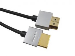 PremiumCord Slim HDMI High Speed + Ethernet kabel, zlacené konektory, 0,5m  (kphdmes05)