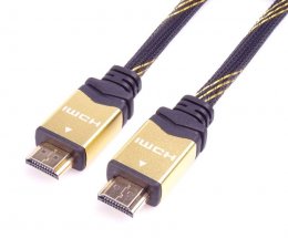 PremiumCord designový HDMI 2.0 kabel, zlacené konektory, 0,5m  (kphdm2q05)