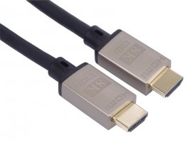 PremiumCord HDMI 2.1 High Speed + Ethernet kabel 8K@60Hz,zlacené 1m  (kphdm21k1)