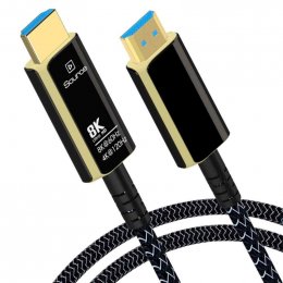 PremiumCord Ultra High Speed HDMI 2.1 optický fiber kabel 8K@60Hz,zlacené 5m  (kphdm21t05)