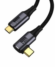 PremiumCord USB4 Gen 3x2 40Gbps 8K@60Hz 240W,Thunderbolt, 0,3m zahnutý  (ku4cu03)