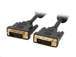 Kabel C-TECH  přípojný  DVI-DVI, M/ M,  1,8m DVI-D, dual link  (CB-DVI-18-B)
