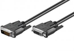 PremiumCord DVI-D prodluž. kabel, dual-link (24+1),MF, 2m  (kpdvimf2)
