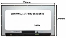 LCD PANEL 15,6" FHD 1920x1080 30PIN MATNÝ IPS /  BEZ ÚCHYTŮ  (77042505)