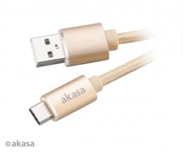 AKASA - USB 2.0 typ C na typ A kabel - 1 m  (AK-CBUB34-10GL)