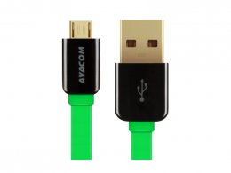 Kabel AVACOM MIC-120G USB - Micro USB, 120cm, zelená  (DCUS-MIC-120G)